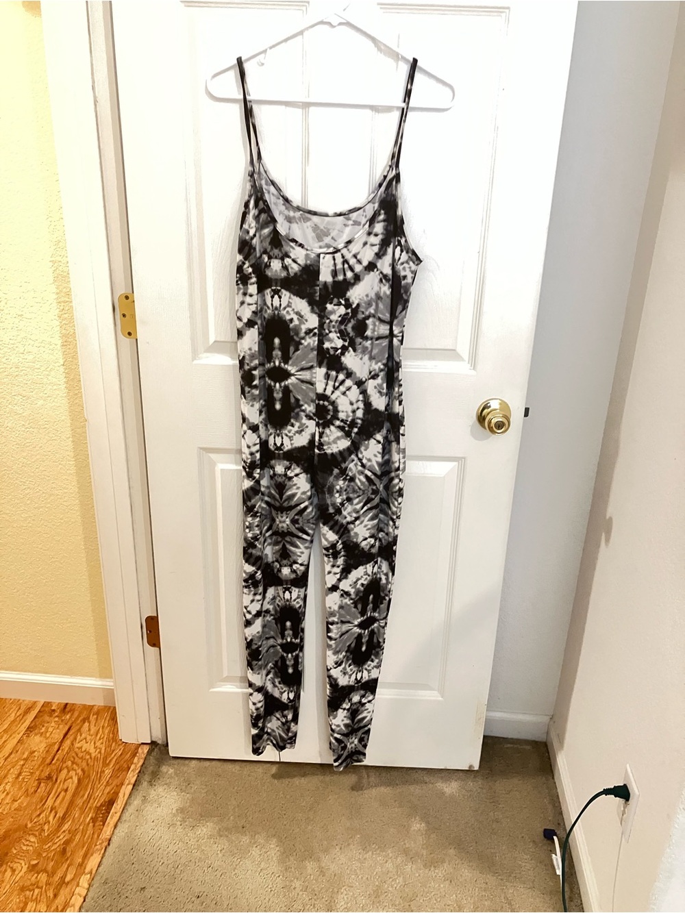 Tie-Dye Black & White Jumpsuit - Women's loungewear